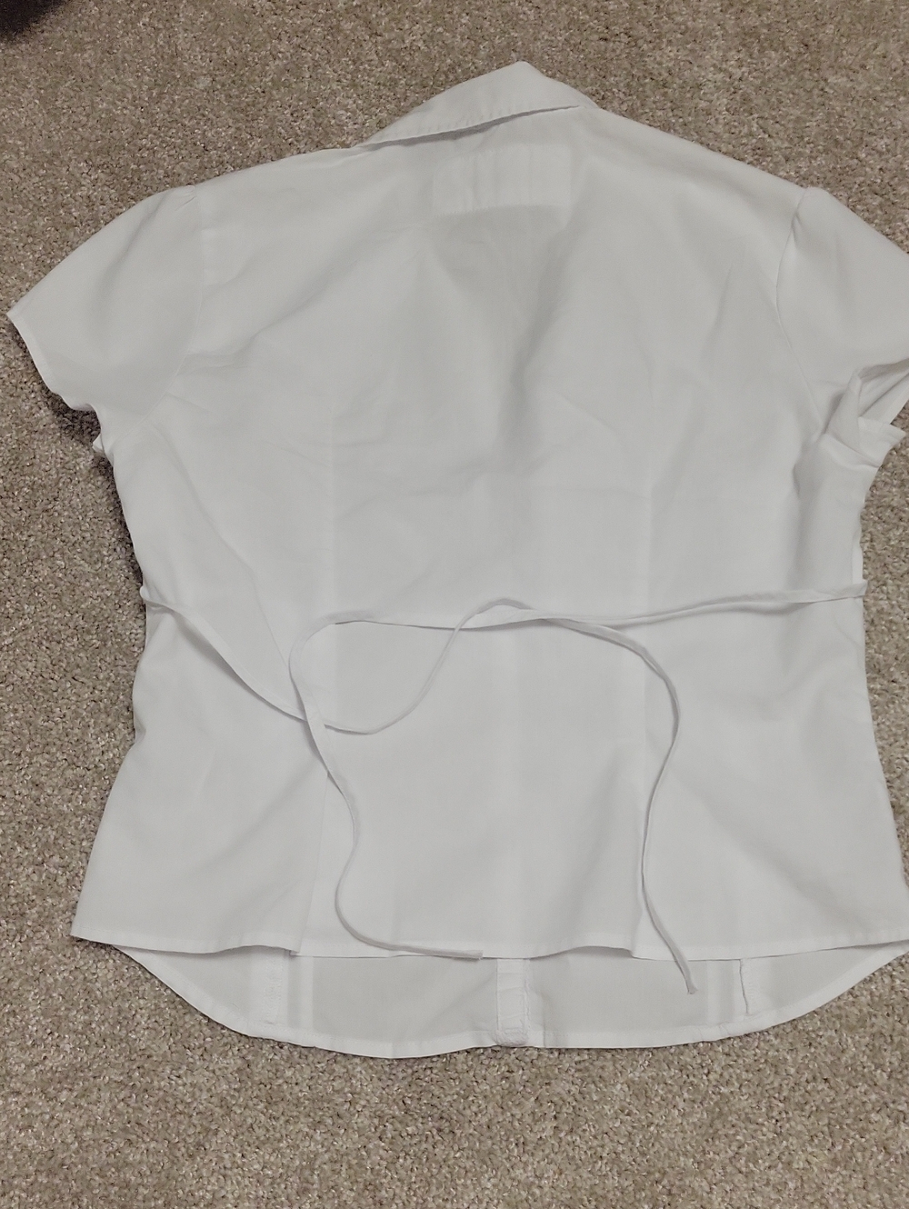 Hollister White Short Sleeve Button Blouse - Picture 4 of 4